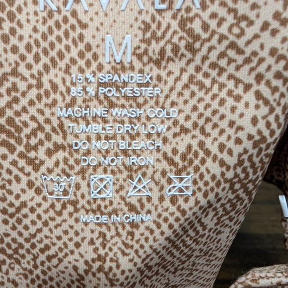 Kavala Collective Snakeskin Kalani Bikini Top Laie Bottoms M/L NWT Tan Brown - Picture 6 of 14